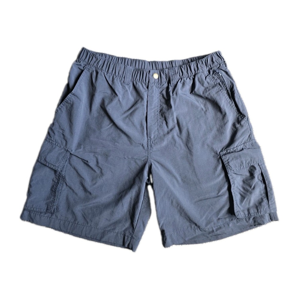 Club Room Mens Cargo Shorts Navy Blue 100% Nylon M Hiking Outdoor Trail Utility